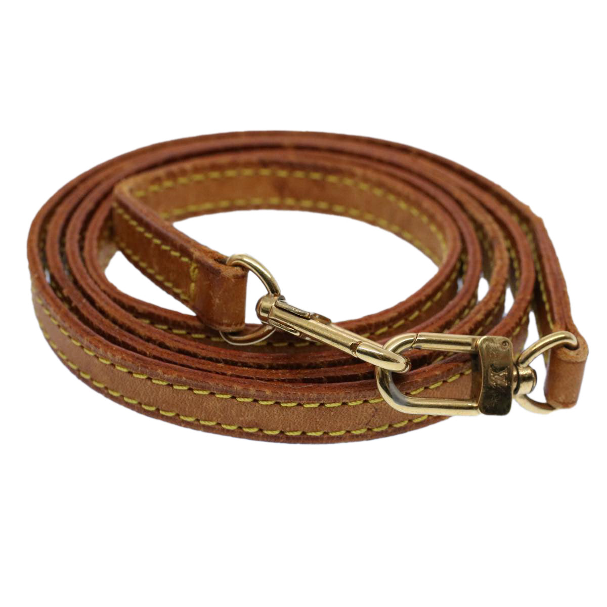 LOUIS VUITTON Shoulder Strap Leather 47.2"" Beige LV 56091