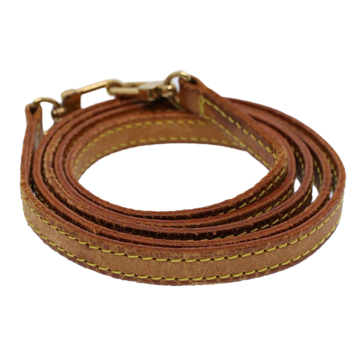 LOUIS VUITTON Shoulder Strap Leather 47.2"" Beige LV 56091