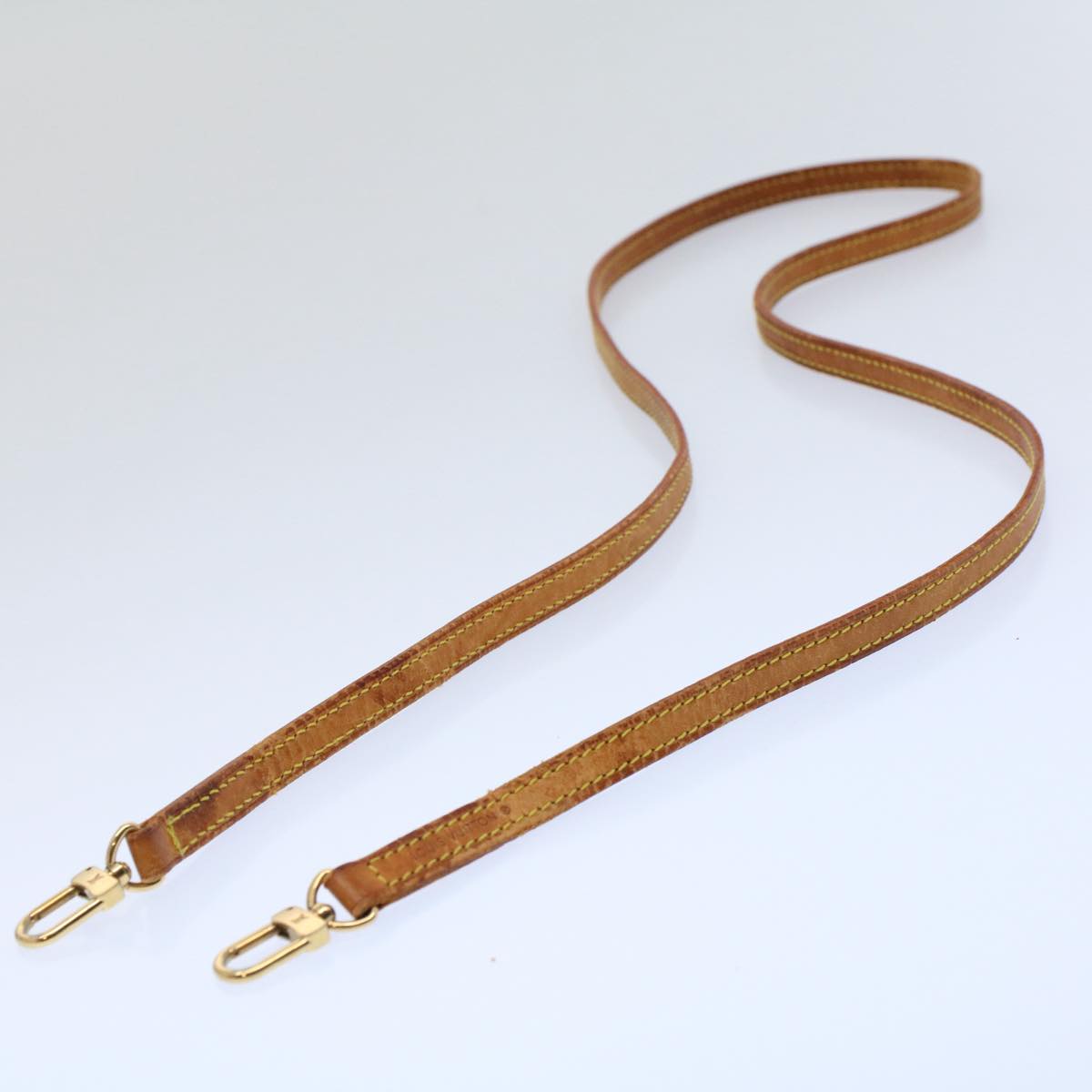 LOUIS VUITTON Shoulder Strap Leather 47.2"" Beige LV 56091