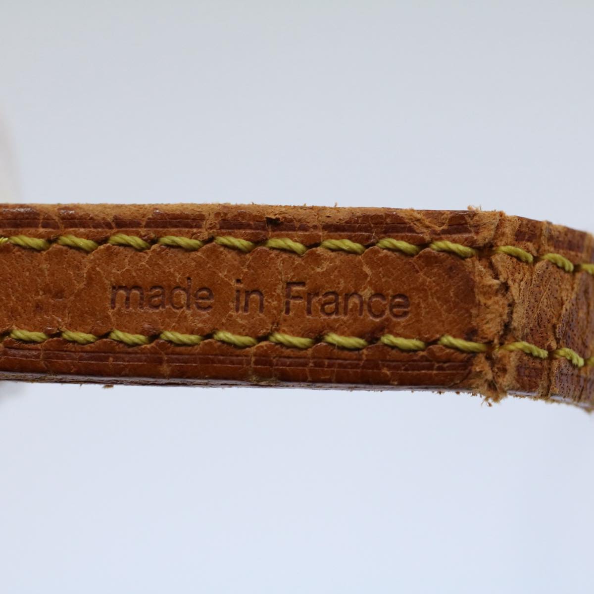 LOUIS VUITTON Shoulder Strap Leather 47.2"" Beige LV 56091