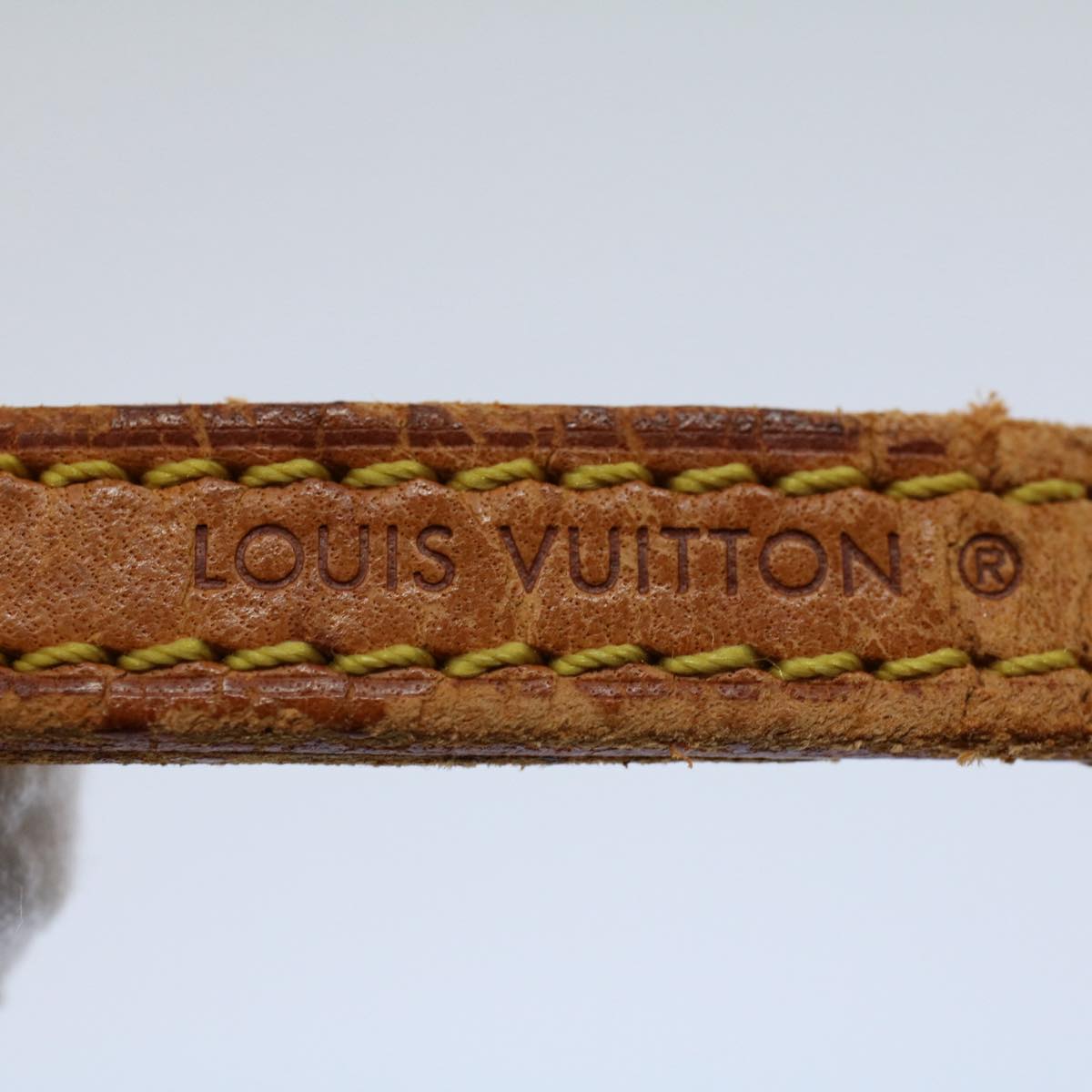 LOUIS VUITTON Shoulder Strap Leather 47.2"" Beige LV 56091