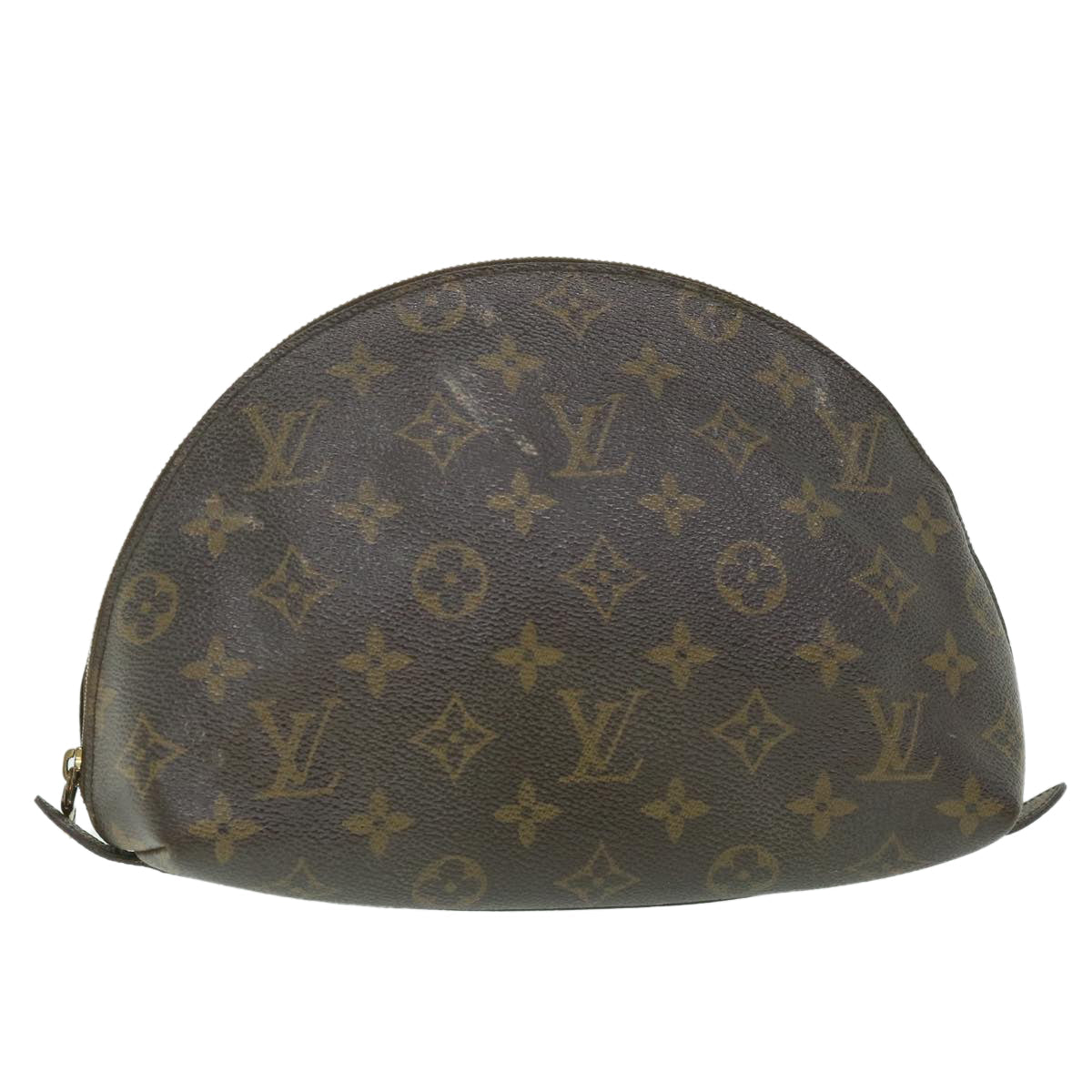 LOUIS VUITTON Monogram Trousse Demi Ronde Cosmetic Pouch M47520 LV 56099