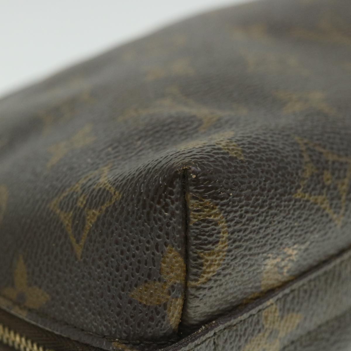 LOUIS VUITTON Monogram Trousse Demi Ronde Cosmetic Pouch M47520 LV 56099