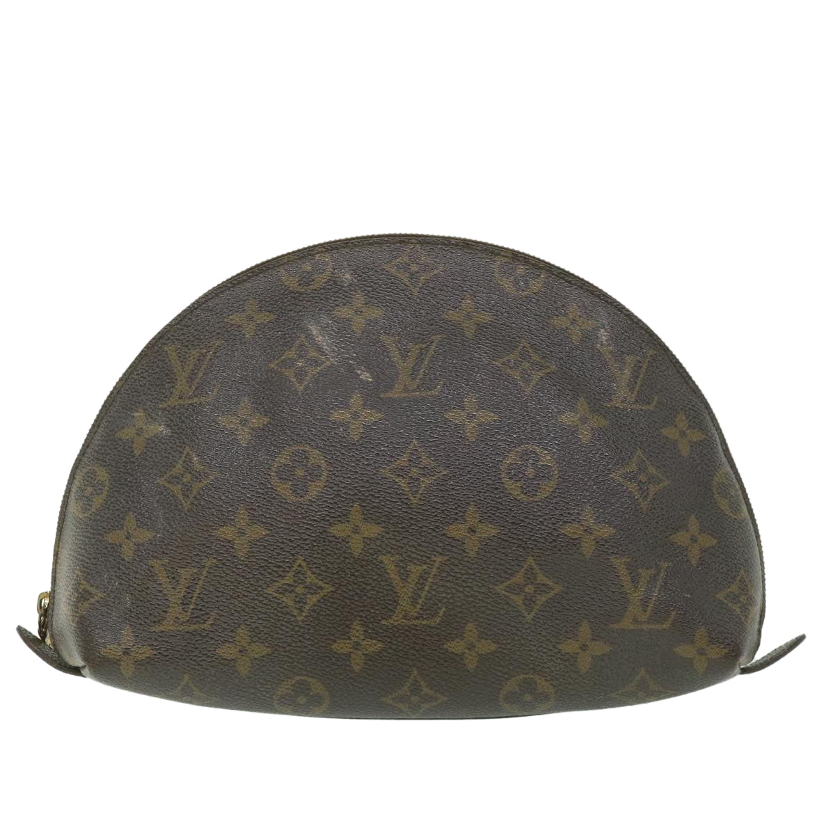 LOUIS VUITTON Monogram Trousse Demi Ronde Cosmetic Pouch M47520 LV 56099