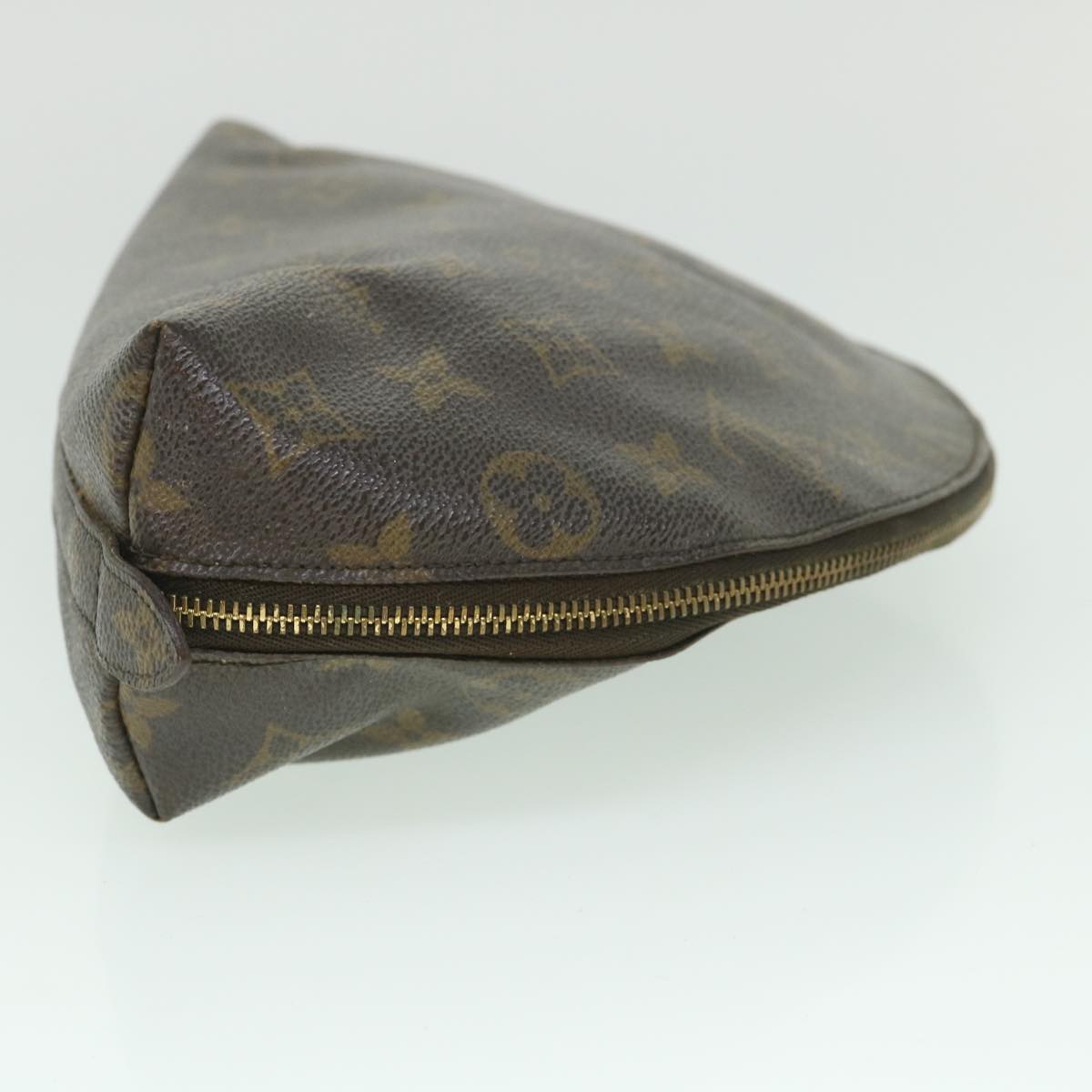LOUIS VUITTON Monogram Trousse Demi Ronde Cosmetic Pouch M47520 LV 56099