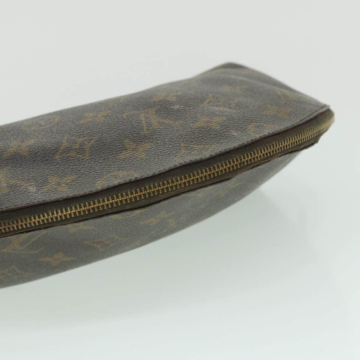 LOUIS VUITTON Monogram Trousse Demi Ronde Cosmetic Pouch M47520 LV 56099