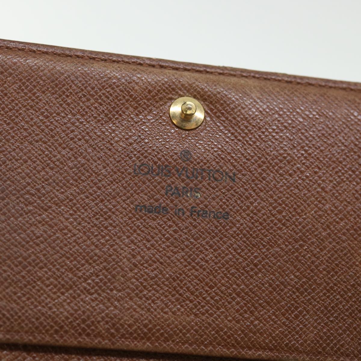 LOUIS VUITTON Monogram Porte Monnaie Billets Tresor Wallet M61730 LV 56113