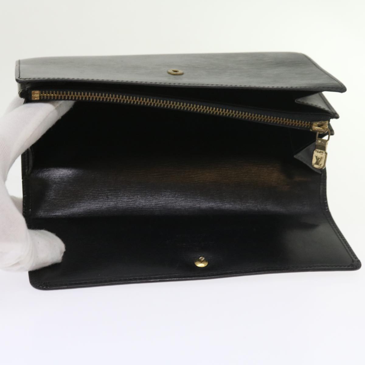 LOUIS VUITTON Epi Pochette Porte Monnaie Credit Wallet Noir M63572 LV 56119