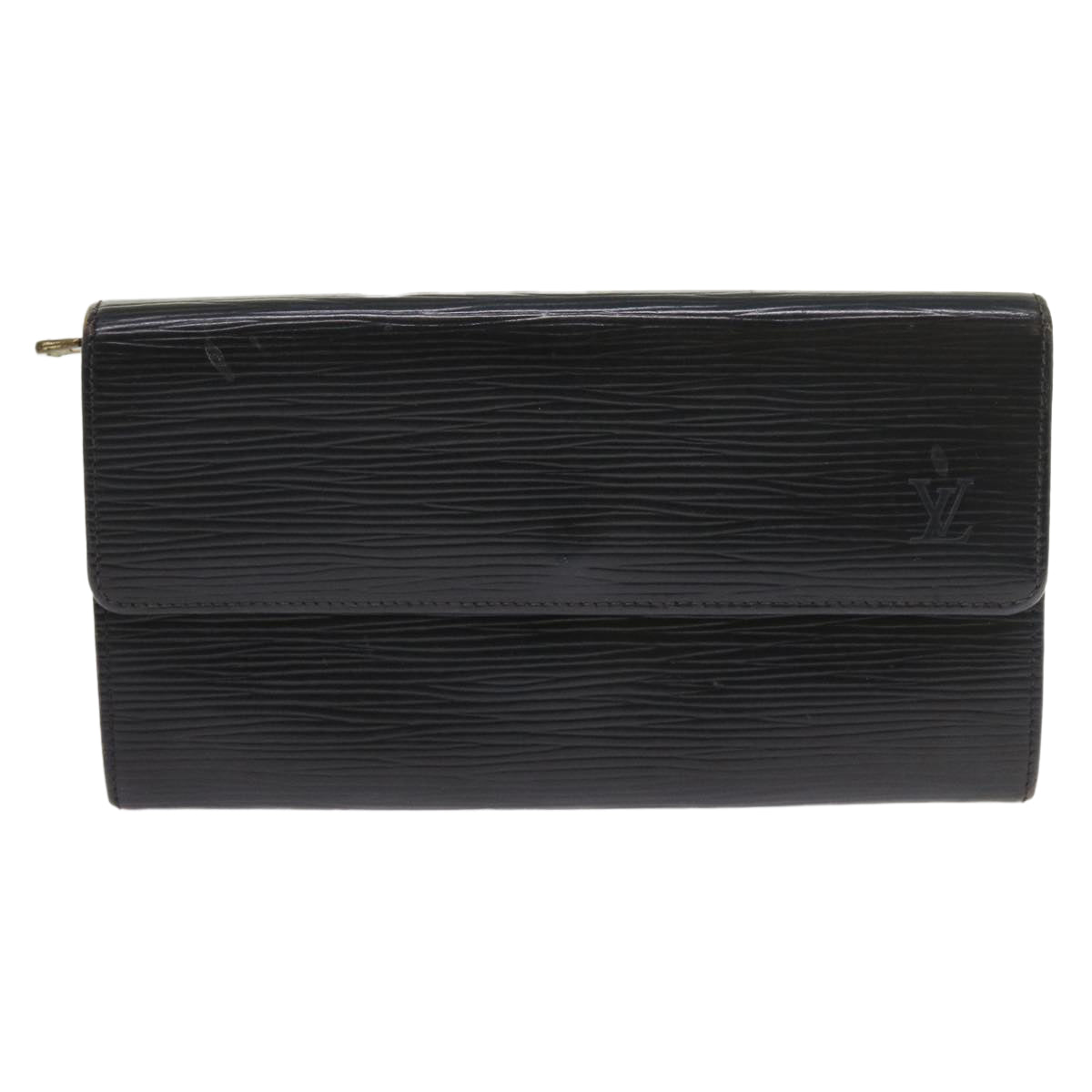 LOUIS VUITTON Epi Pochette Porte Monnaie Credit Wallet Noir M63572 LV 56119