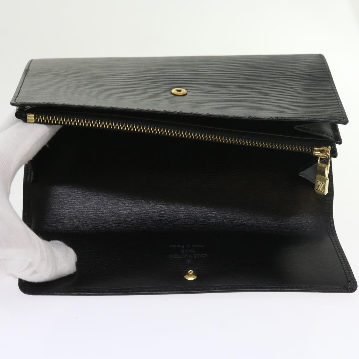 LOUIS VUITTON Epi Pochette Porte Monnaie Credit Wallet Noir M63572 LV 56120