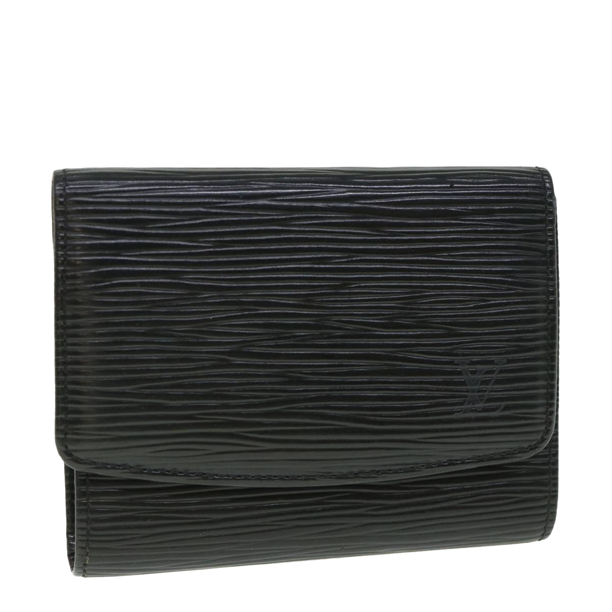 LOUIS VUITTON Epi Porte 12 Cartes Crdit Trifold Wallet Noir M63472 LV 56121