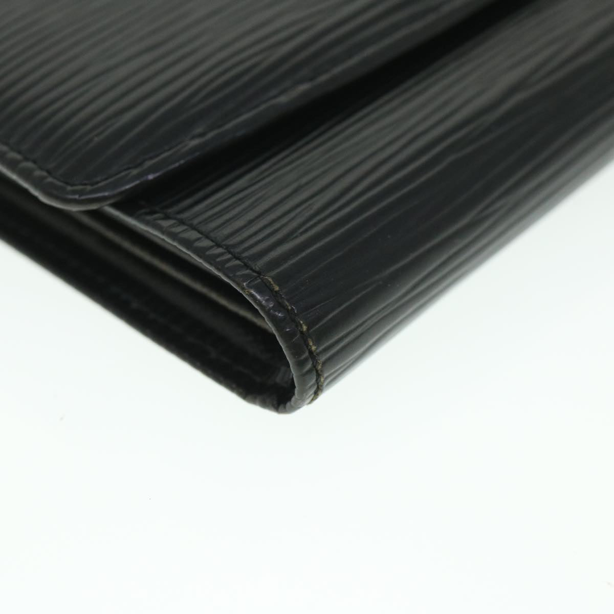 LOUIS VUITTON Epi Porte 12 Cartes Crdit Trifold Wallet Noir M63472 LV 56121