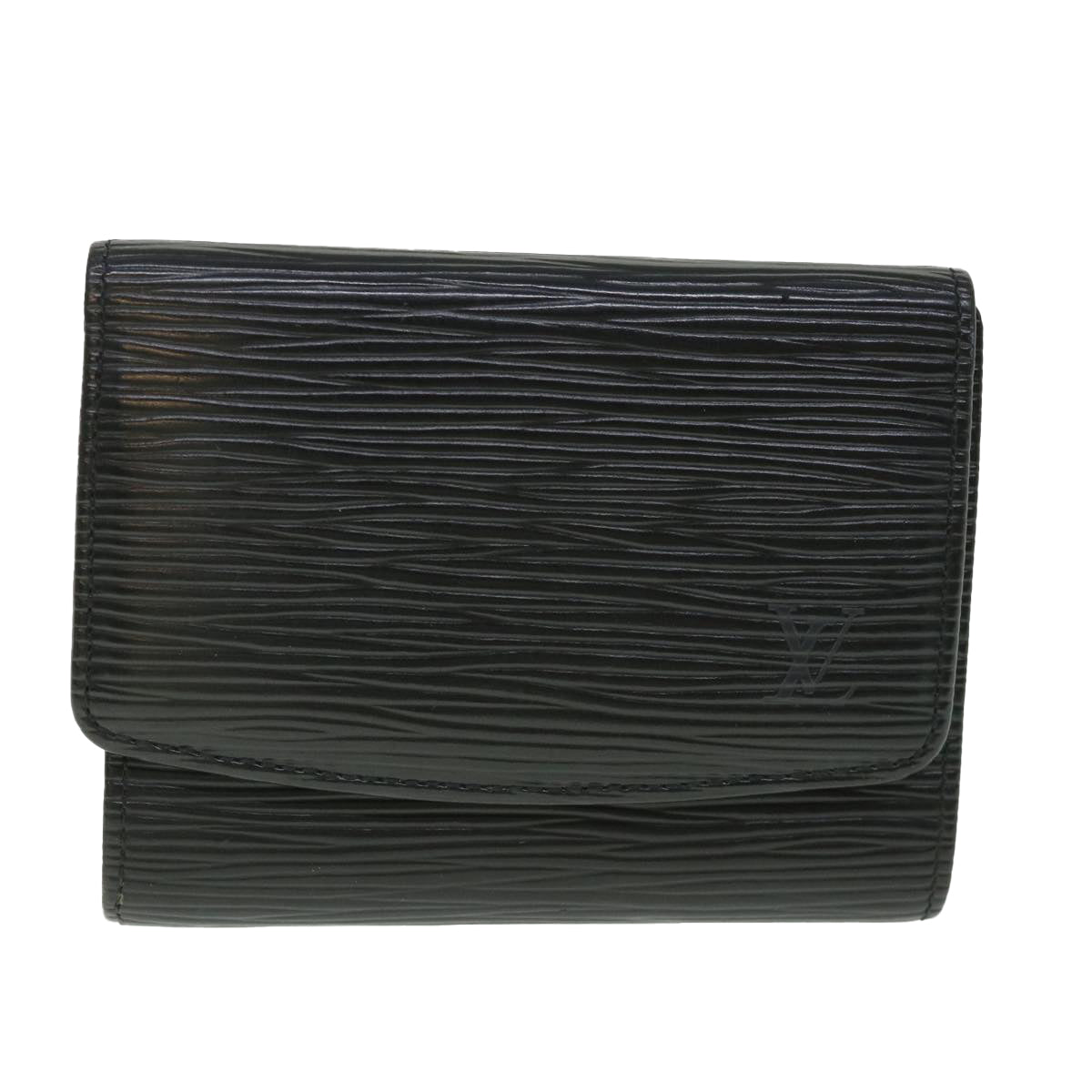 LOUIS VUITTON Epi Porte 12 Cartes Crdit Trifold Wallet Noir M63472 LV 56121