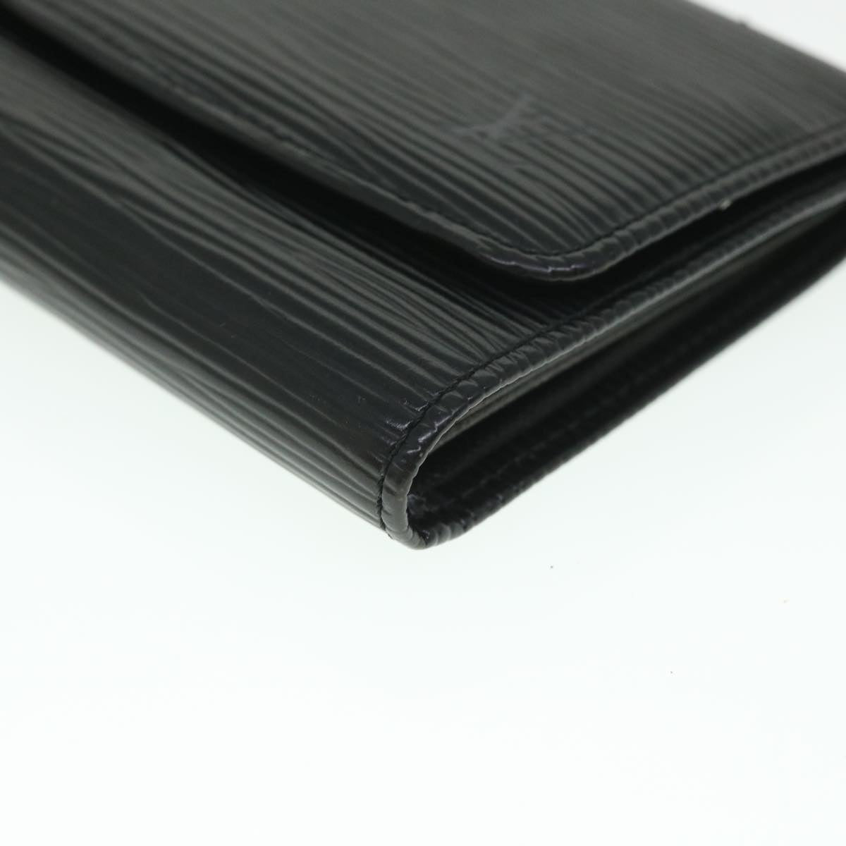 LOUIS VUITTON Epi Porte 12 Cartes Crdit Trifold Wallet Noir M63472 LV 56121