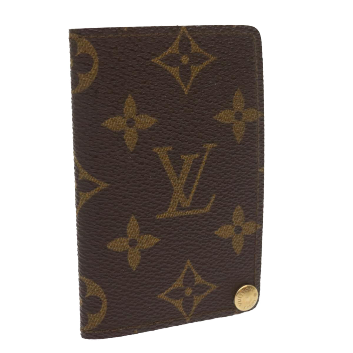 LOUIS VUITTON Monogram Porte Cartes Credit Pression Card Case M60937 56122