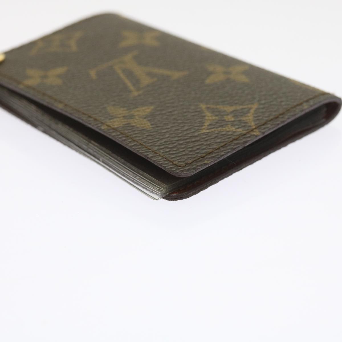 LOUIS VUITTON Monogram Porte Cartes Credit Pression Card Case M60937 56122