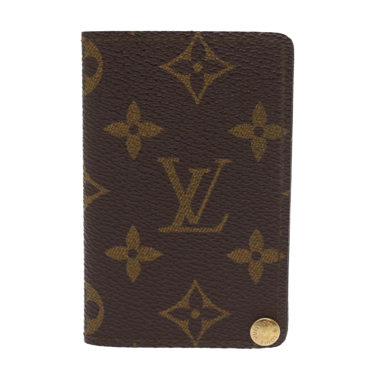 LOUIS VUITTON Monogram Porte Cartes Credit Pression Card Case M60937 56122