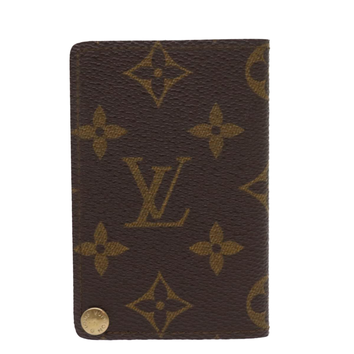 LOUIS VUITTON Monogram Porte Cartes Credit Pression Card Case M60937 56122