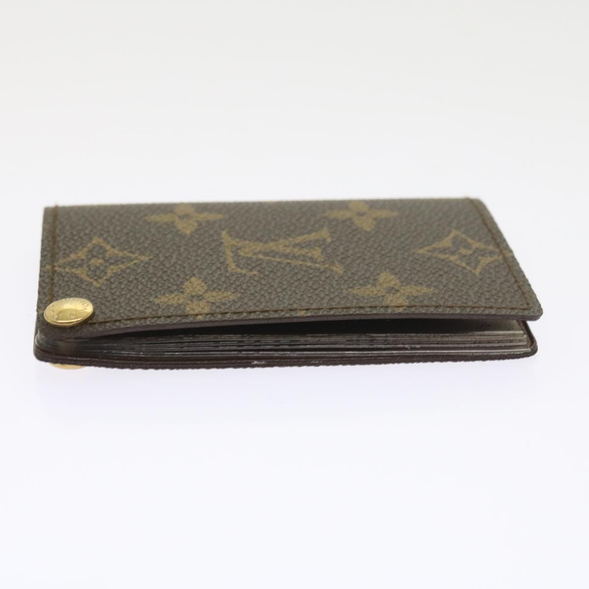 LOUIS VUITTON Monogram Porte Cartes Credit Pression Card Case M60937 56122