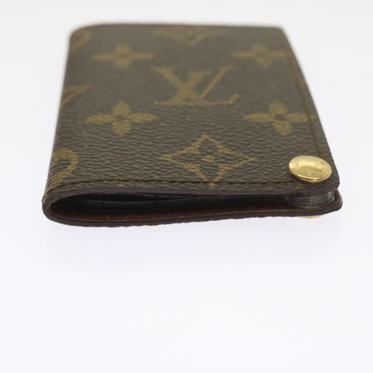 LOUIS VUITTON Monogram Porte Cartes Credit Pression Card Case M60937 56122