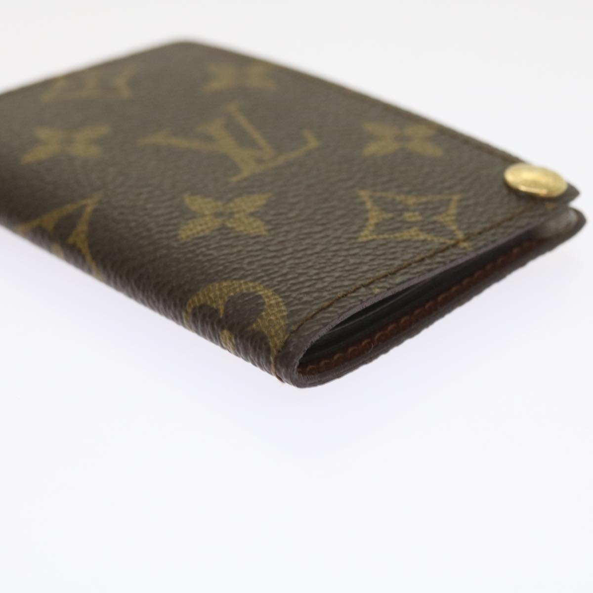 LOUIS VUITTON Monogram Porte Cartes Credit Pression Card Case M60937 56122