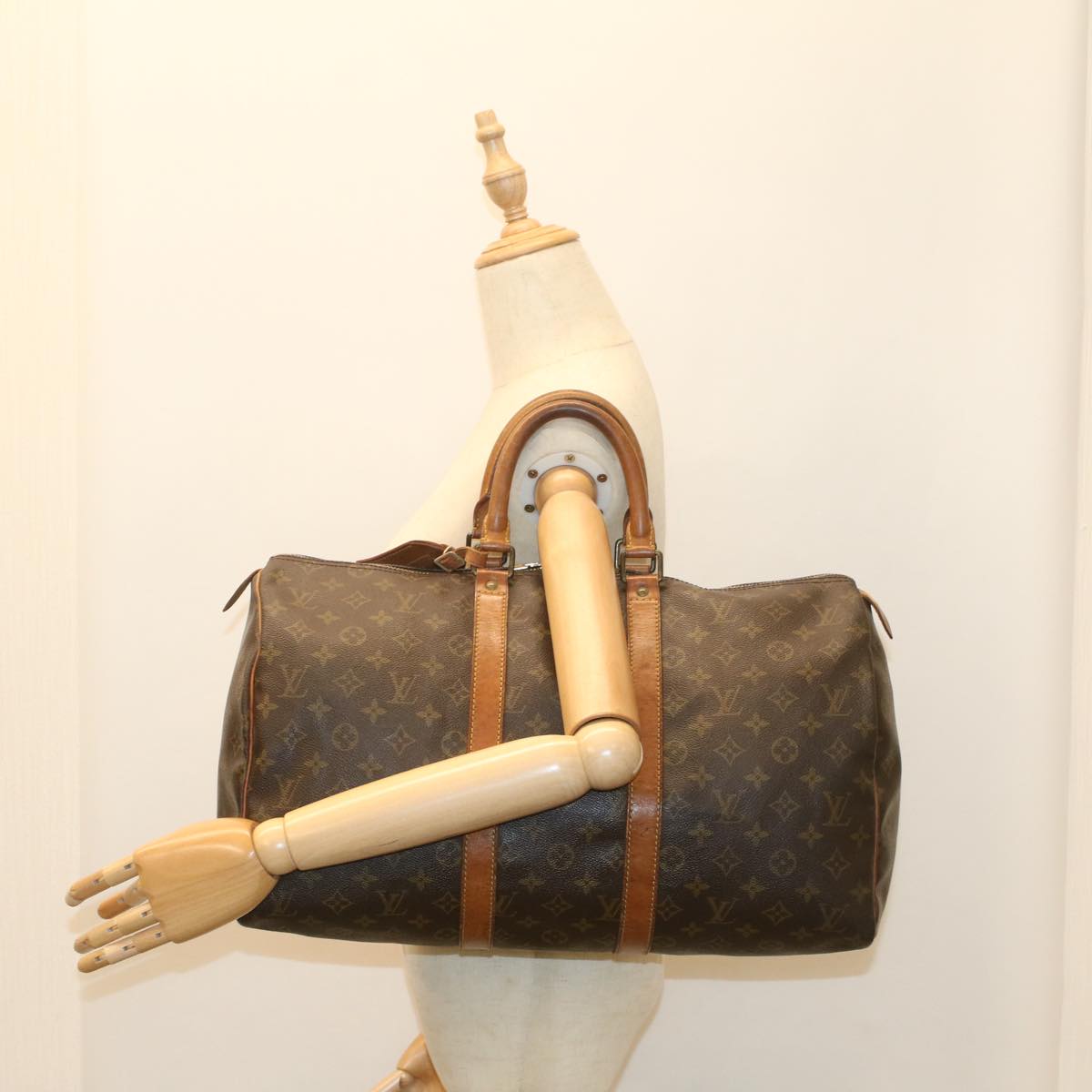 LOUIS VUITTON Monogram Keepall 45 Boston Bag M41428 LV 56134