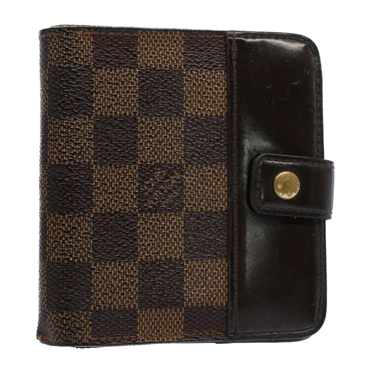 LOUIS VUITTON Damier Ebene Compact Zip Wallet N61668 LV 56148