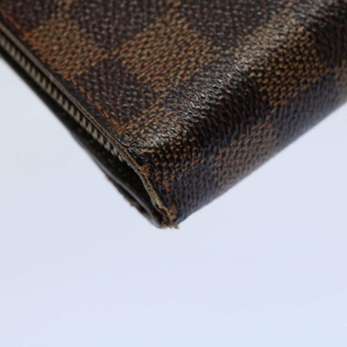 LOUIS VUITTON Damier Ebene Compact Zip Wallet N61668 LV 56148