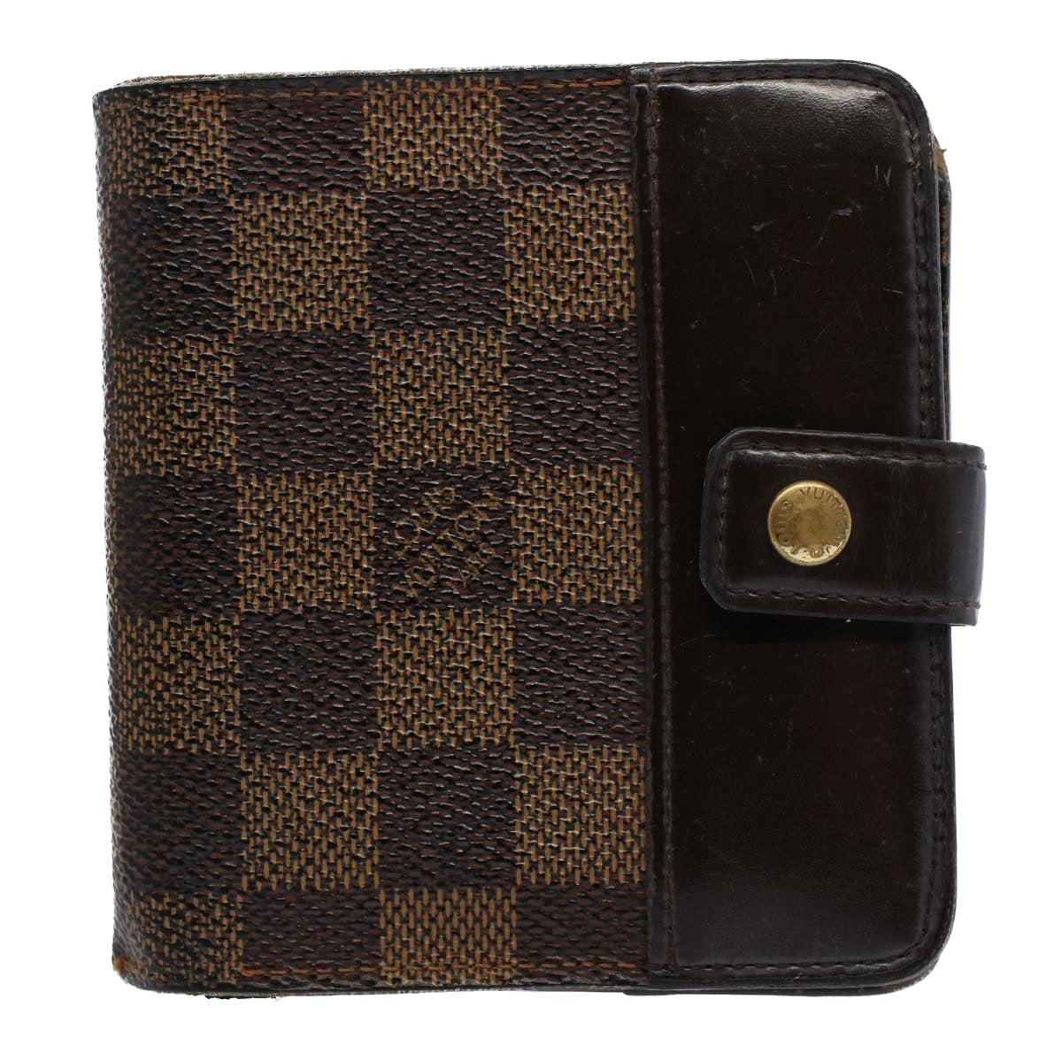 LOUIS VUITTON Damier Ebene Compact Zip Wallet N61668 LV 56148