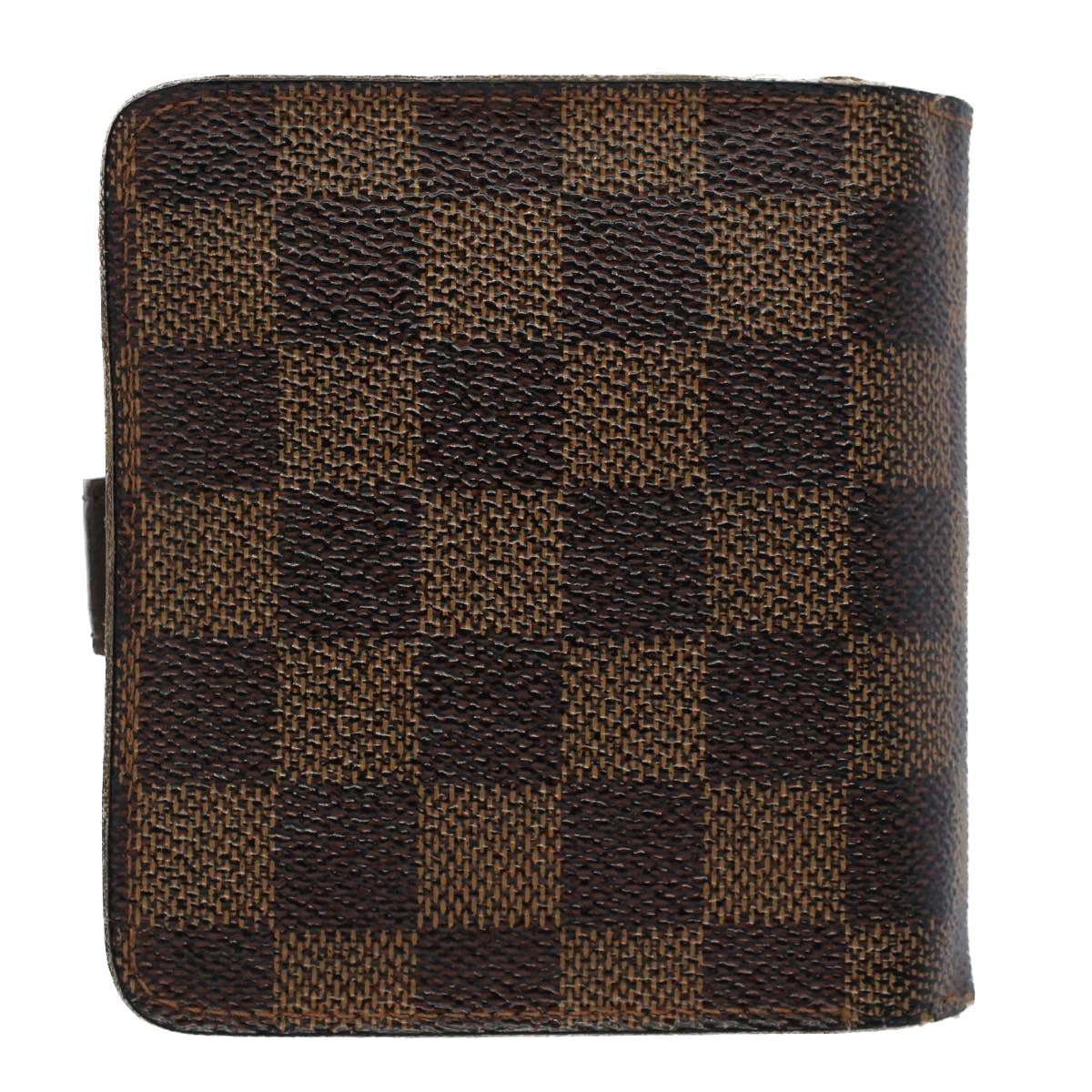 LOUIS VUITTON Damier Ebene Compact Zip Wallet N61668 LV 56148