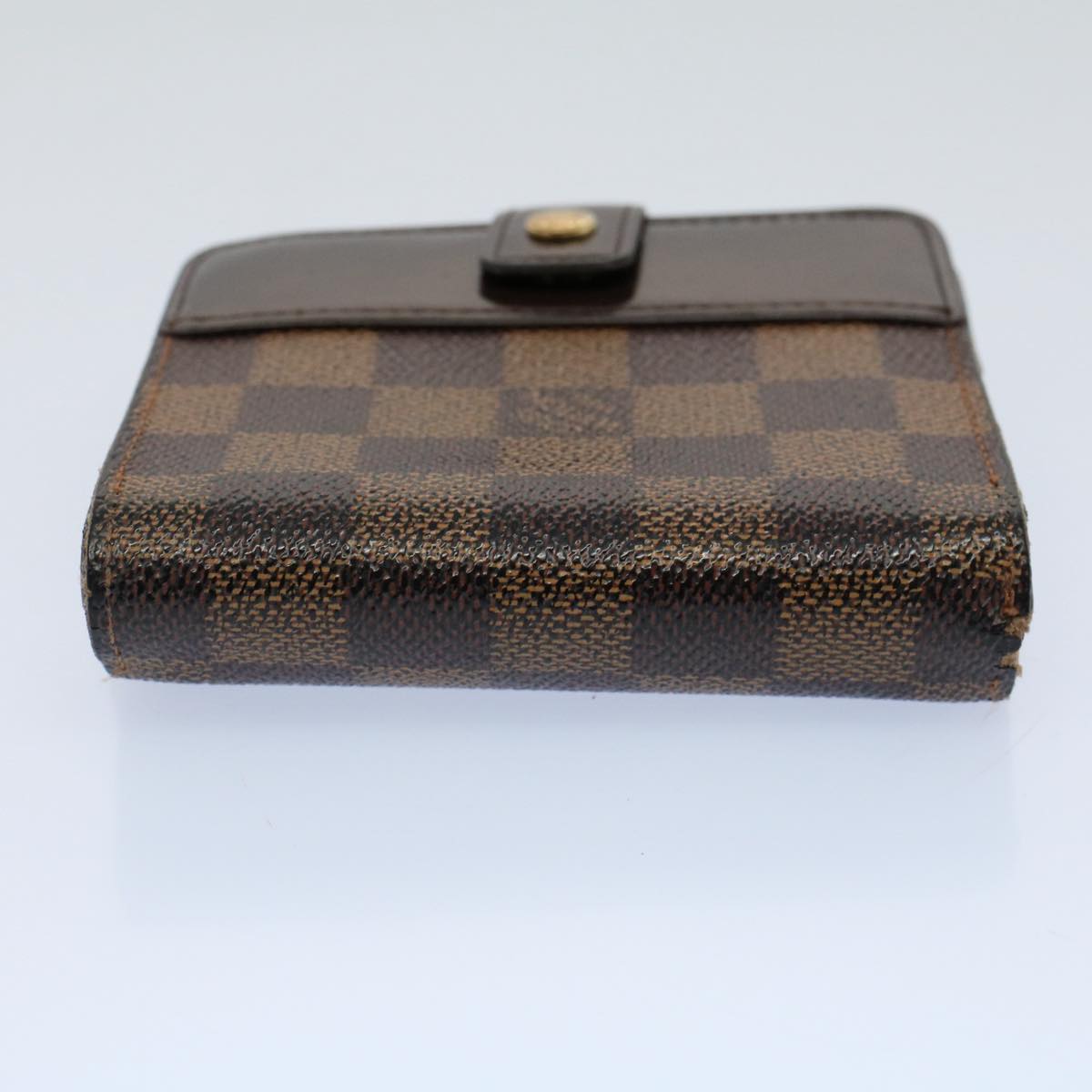 LOUIS VUITTON Damier Ebene Compact Zip Wallet N61668 LV 56148
