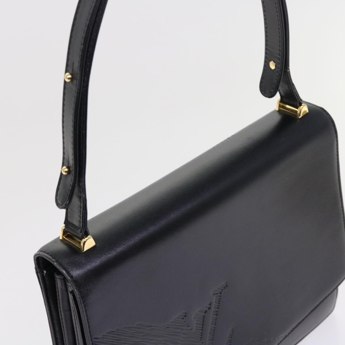 LOUIS VUITTON Opera Line Delph Shoulder Bag Leather Black M63932 LV 56152