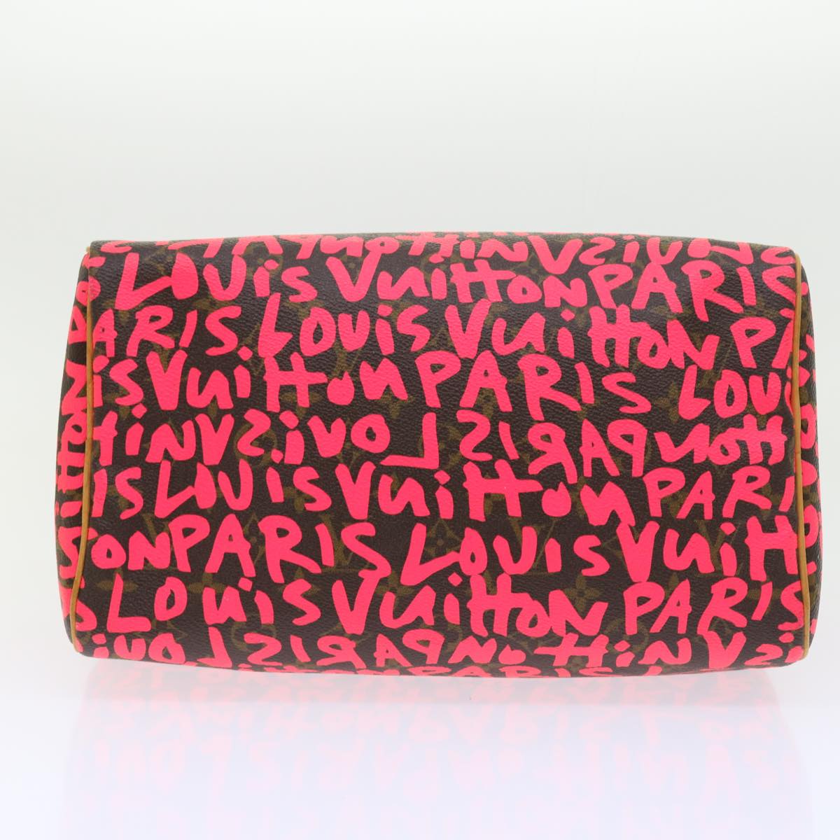 LOUIS VUITTON Monogram Graffiti Speedy 30 Hand Bag Pink M93704 LV 56156A