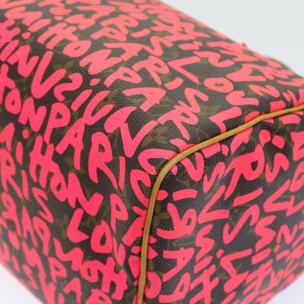 LOUIS VUITTON Monogram Graffiti Speedy 30 Hand Bag Pink M93704 LV 56156A