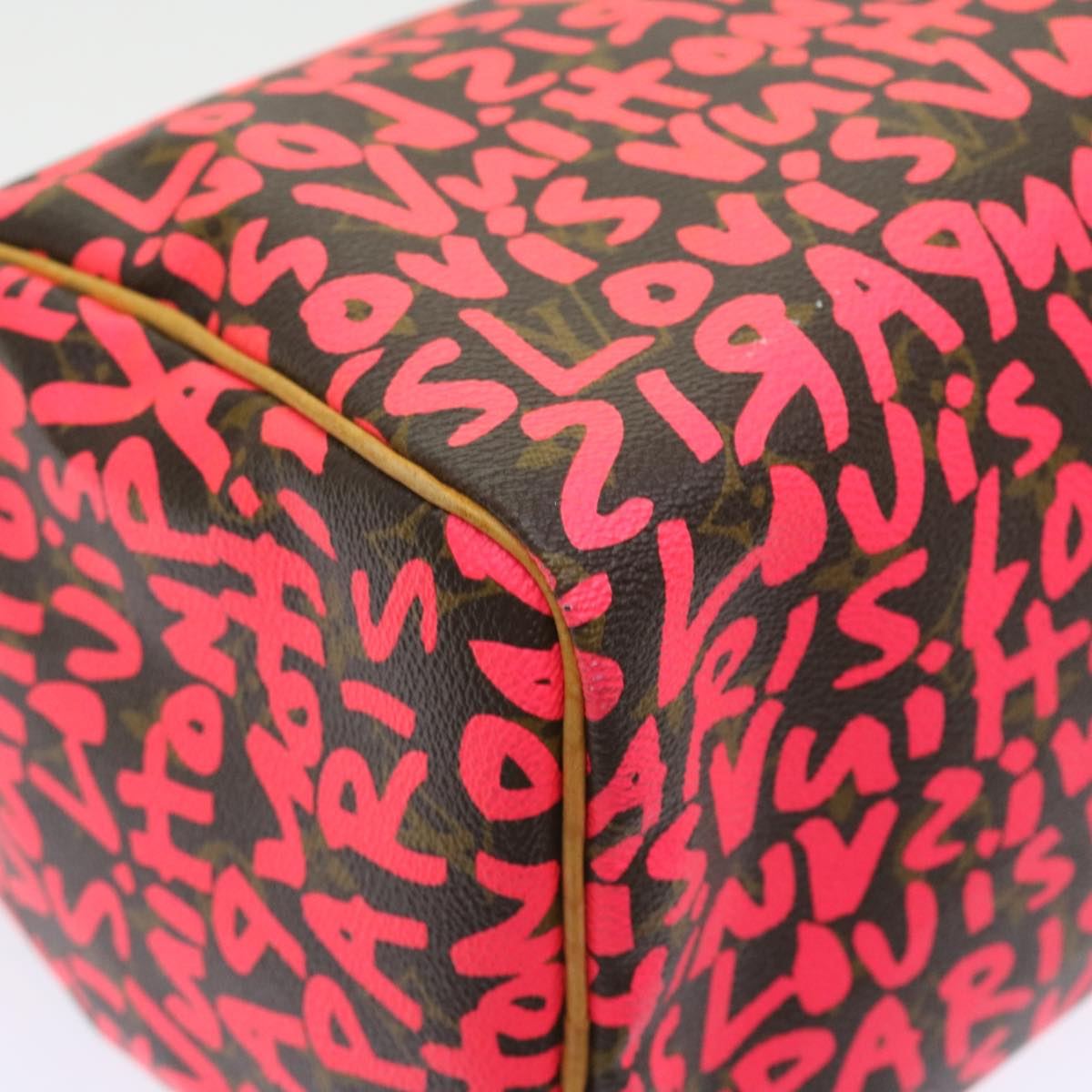LOUIS VUITTON Monogram Graffiti Speedy 30 Hand Bag Pink M93704 LV 56156A