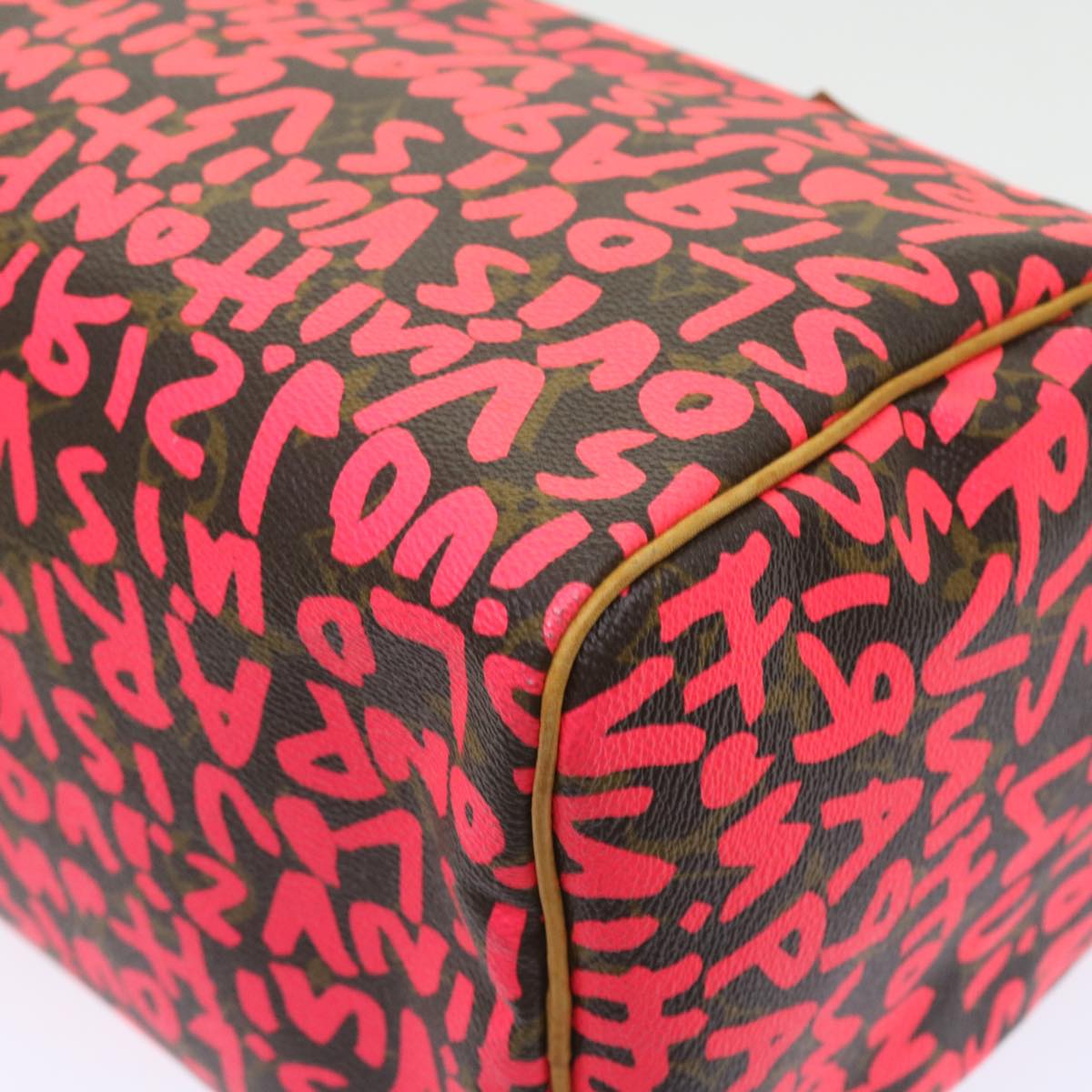 LOUIS VUITTON Monogram Graffiti Speedy 30 Hand Bag Pink M93704 LV 56156A