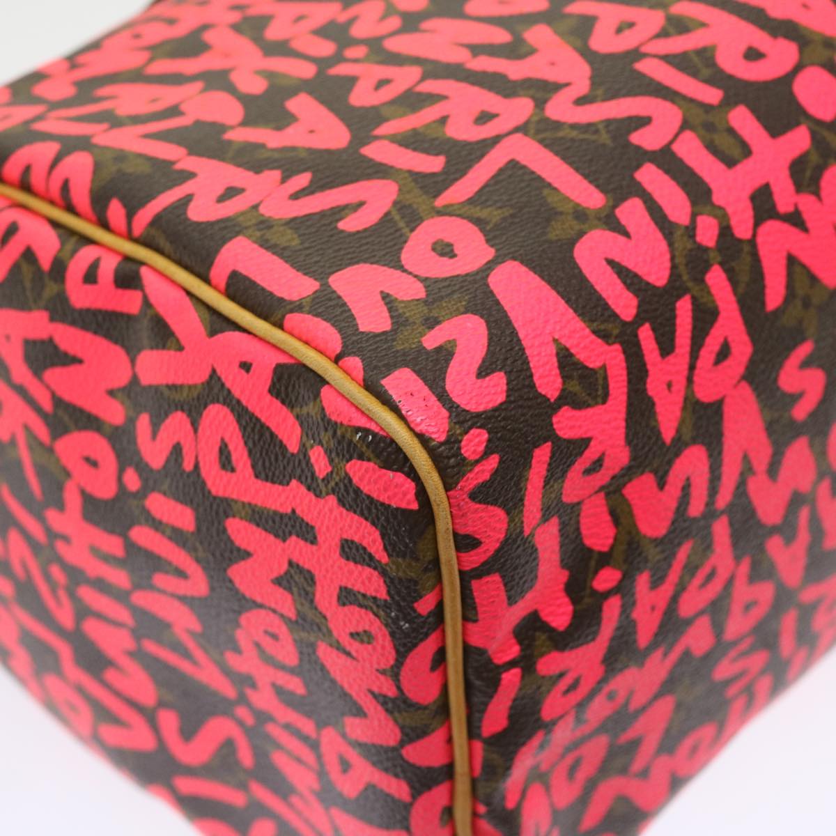 LOUIS VUITTON Monogram Graffiti Speedy 30 Hand Bag Pink M93704 LV 56156A