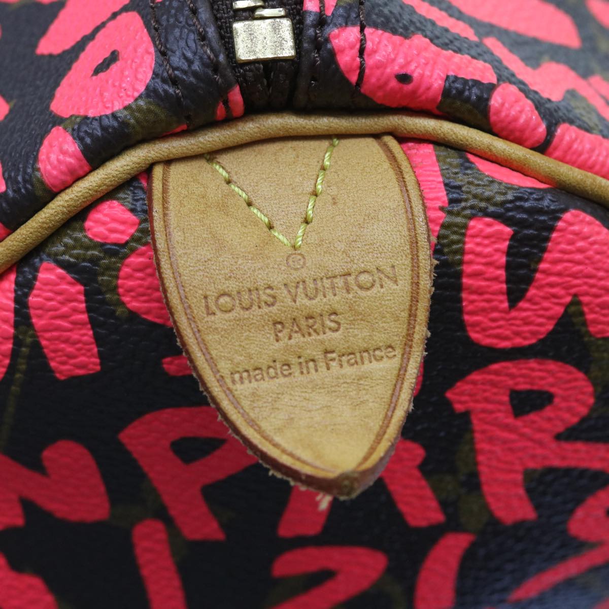 LOUIS VUITTON Monogram Graffiti Speedy 30 Hand Bag Pink M93704 LV 56156A