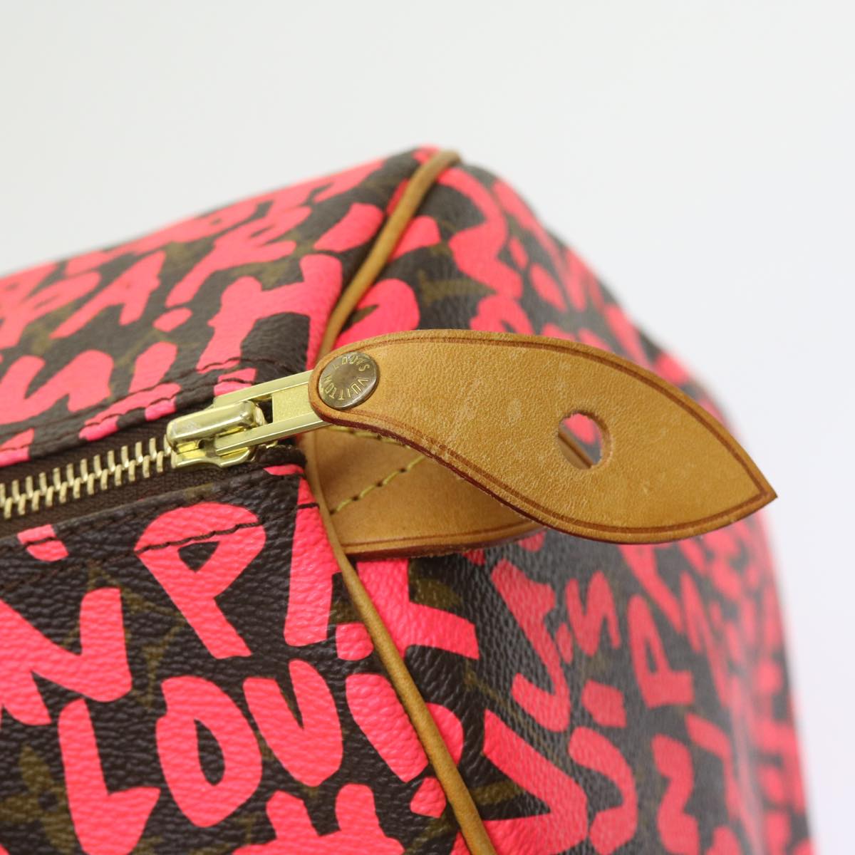 LOUIS VUITTON Monogram Graffiti Speedy 30 Hand Bag Pink M93704 LV 56156A