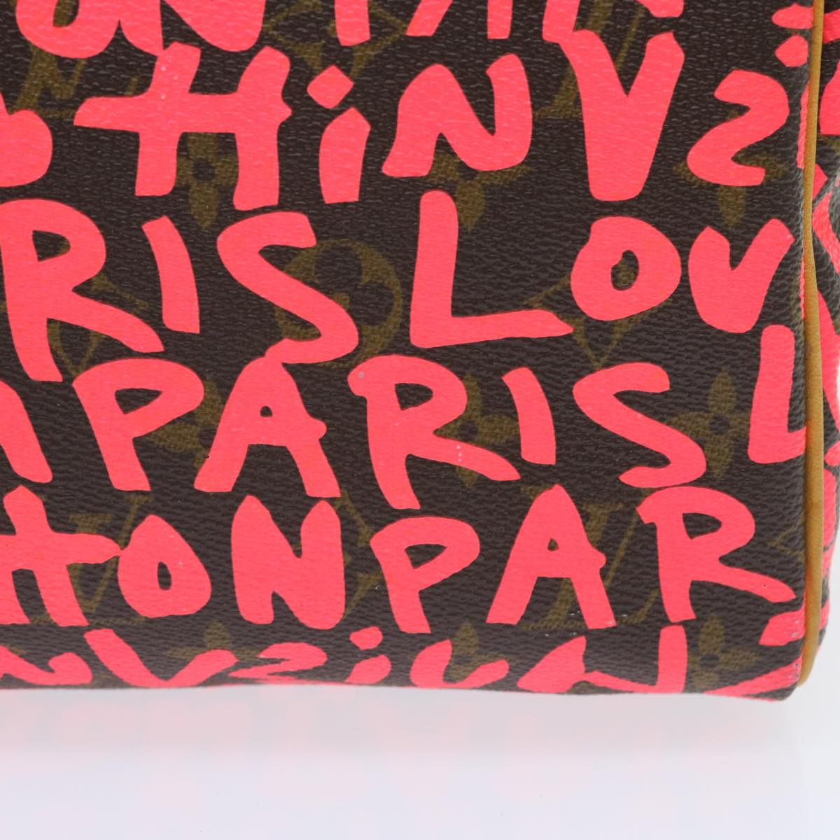 LOUIS VUITTON Monogram Graffiti Speedy 30 Hand Bag Pink M93704 LV 56156A