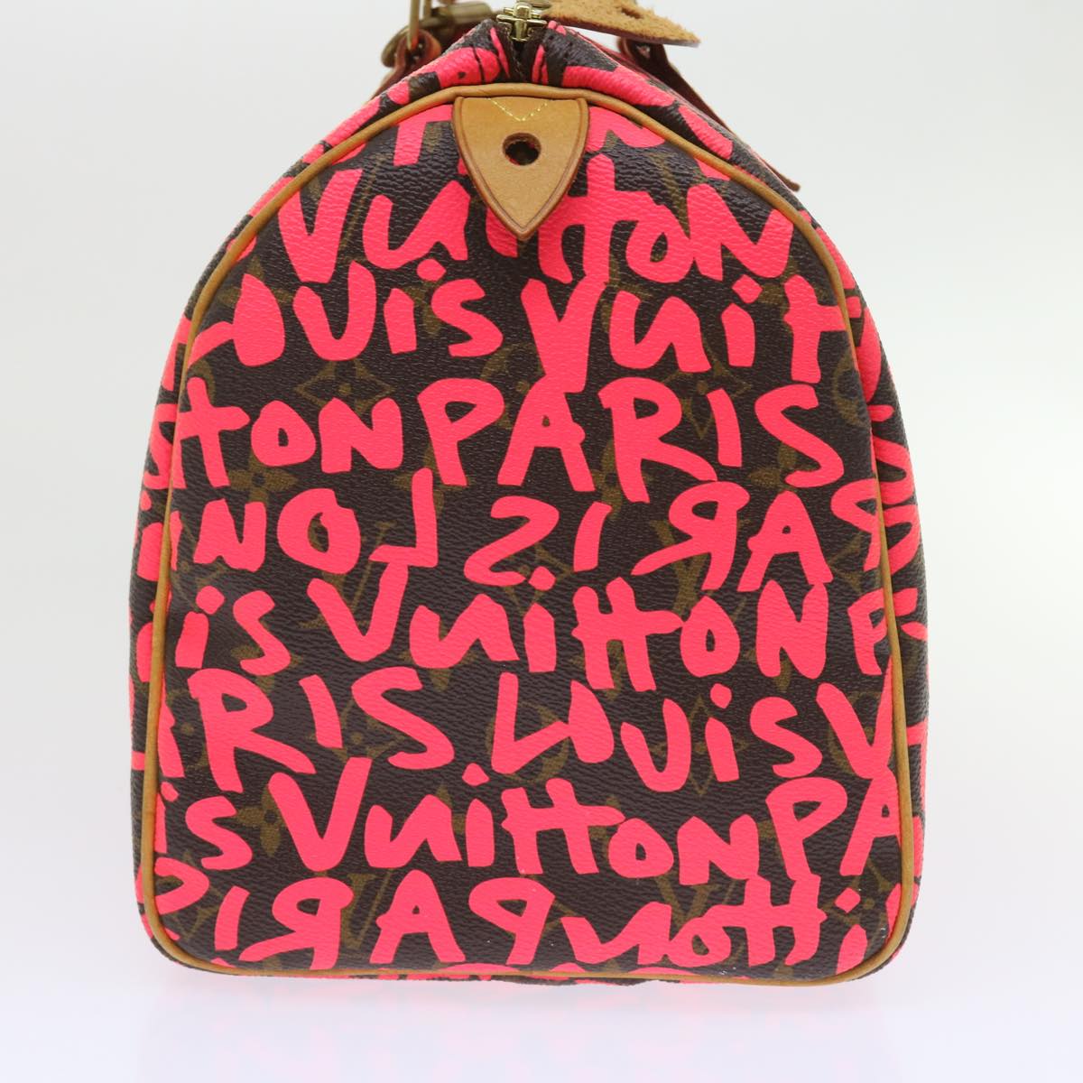 LOUIS VUITTON Monogram Graffiti Speedy 30 Hand Bag Pink M93704 LV 56156A