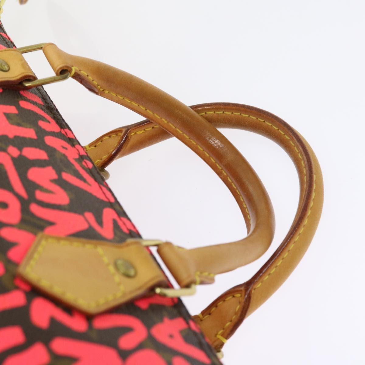 LOUIS VUITTON Monogram Graffiti Speedy 30 Hand Bag Pink M93704 LV 56156A