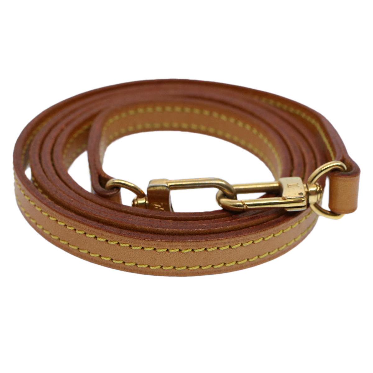 LOUIS VUITTON Shoulder Strap Leather 47.2"" Beige LV 56163