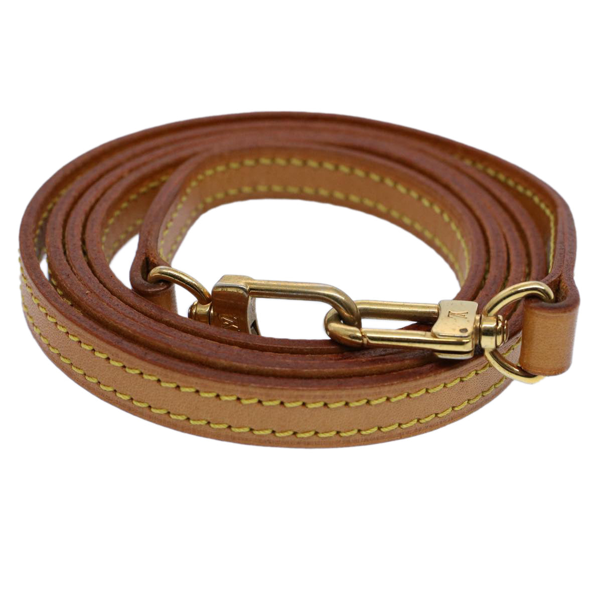 LOUIS VUITTON Shoulder Strap Leather 47.2"" Beige LV 56163