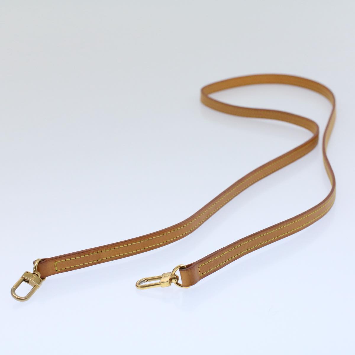 LOUIS VUITTON Shoulder Strap Leather 47.2"" Beige LV 56163