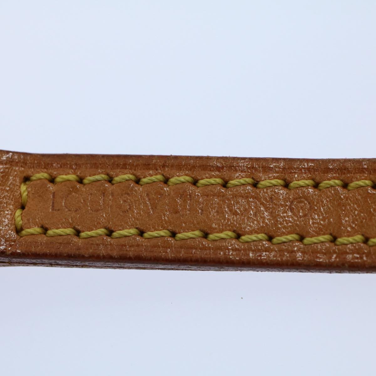LOUIS VUITTON Shoulder Strap Leather 47.2"" Beige LV 56163