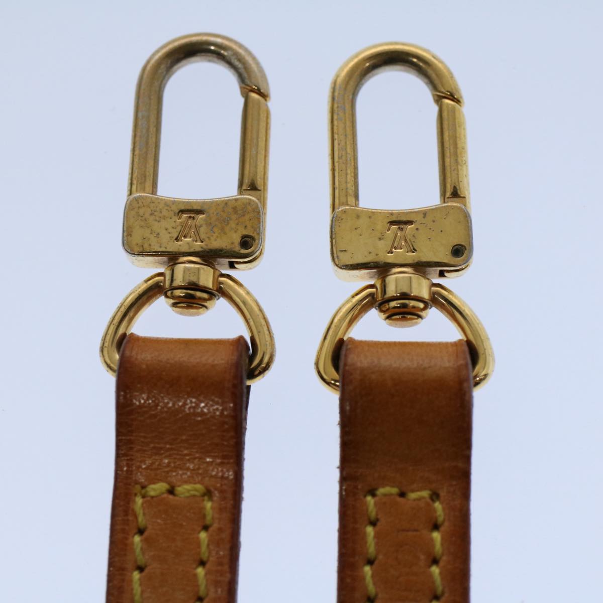 LOUIS VUITTON Shoulder Strap Leather 47.2"" Beige LV 56163
