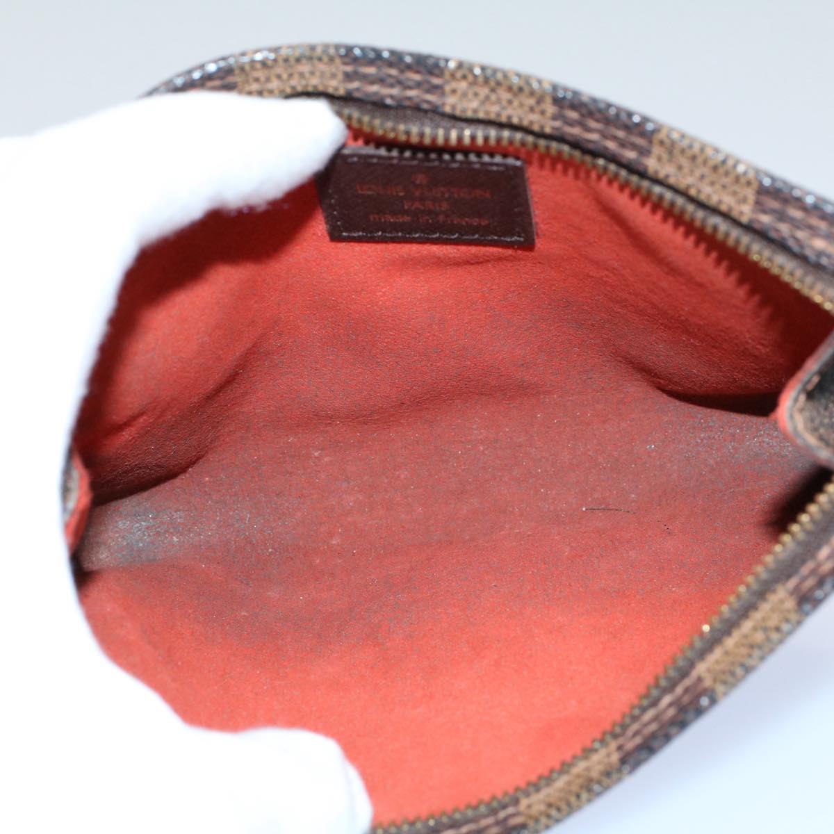 LOUIS VUITTON Damier Ebene Marais Pouch LV 56166
