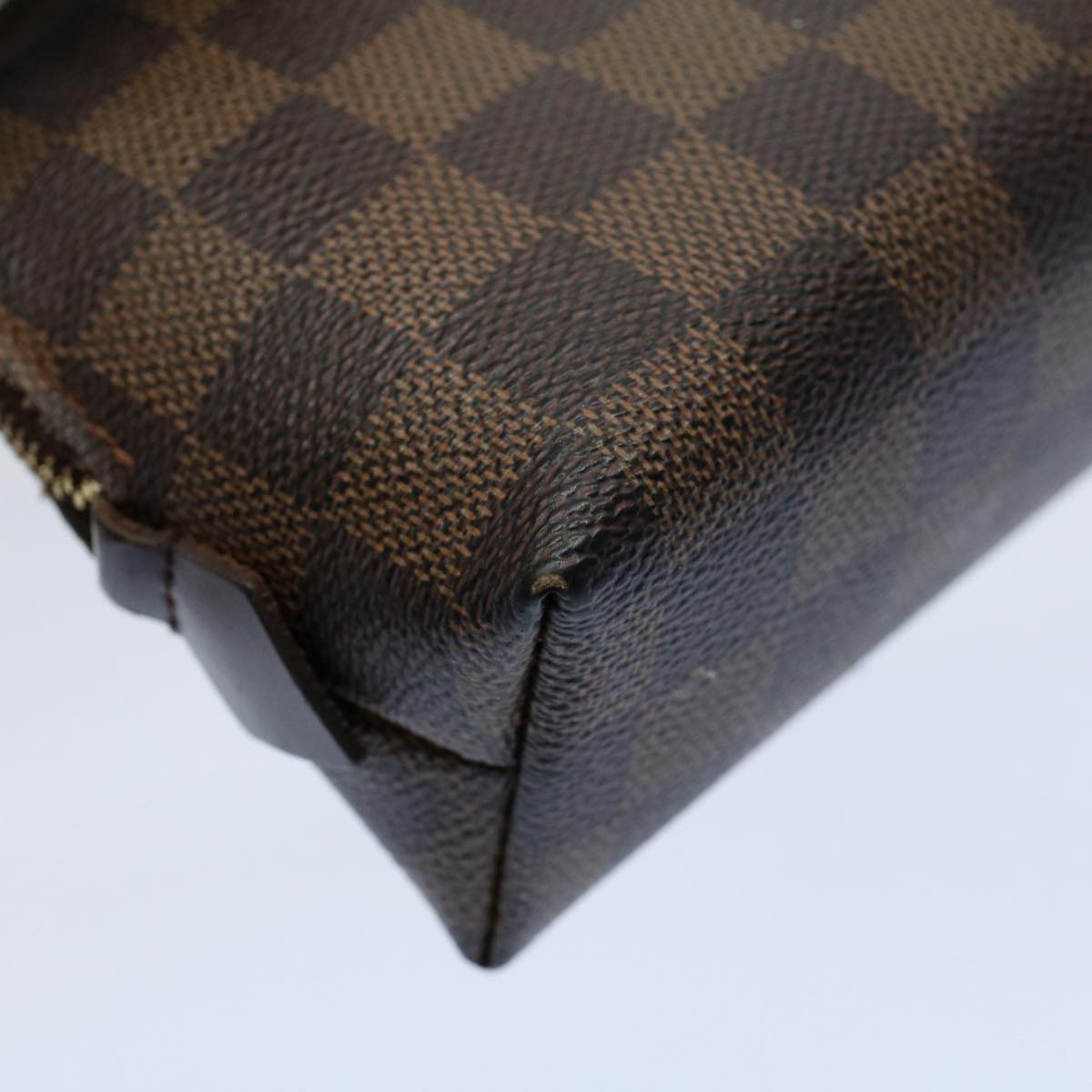 LOUIS VUITTON Damier Ebene Pochette Cosmetic PM Pouch N47516 LV 56169