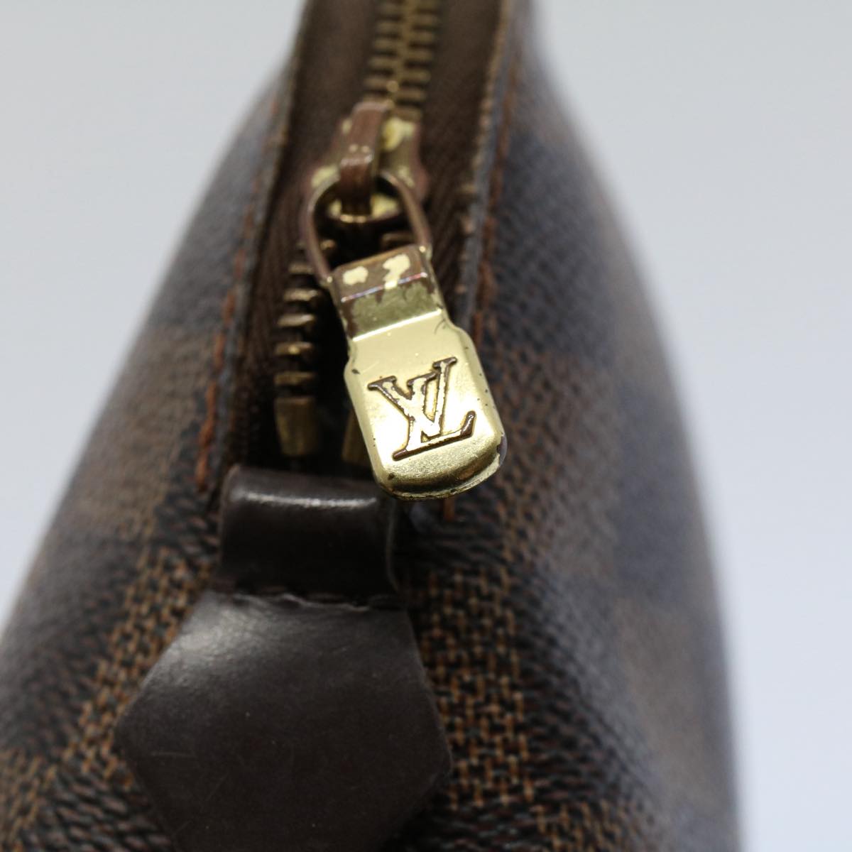 LOUIS VUITTON Damier Ebene Pochette Cosmetic PM Pouch N47516 LV 56169